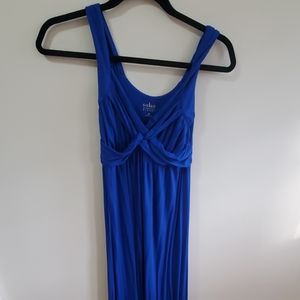 NY & Company blue maxi dress grecian xs